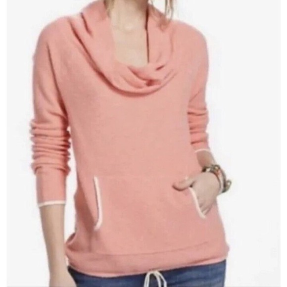 Anthropologie Sparrow Wool Blend Cowl Neck Long Sleeve Sweater Size XS Coral - Picture 10 of 10